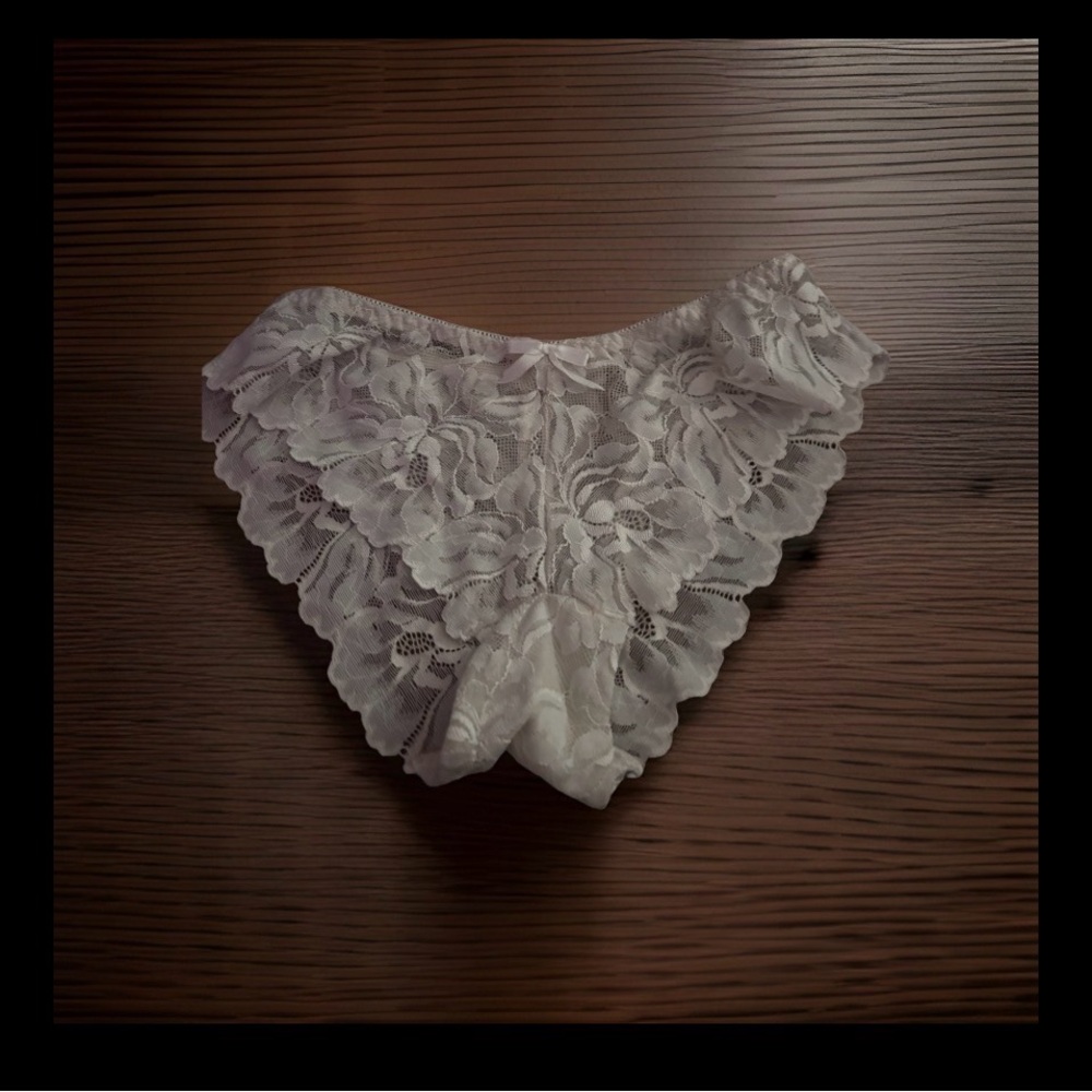 White Floral Lace Bikini Panty - Women Intimates
